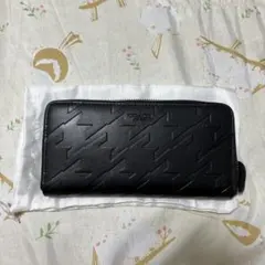 コーチ COACH 財布 ラウンドファスナー ハウンドトゥースアコーデオン
