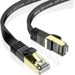 LANケーブル CAT8 フラット 爪折れ防止 難燃性 耐候性 超高速 丈夫