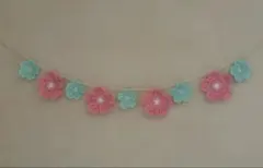 〜お値下げしました〜ハンドメイド　ガーランド　桜　モチーフ　かぎ針編み　②