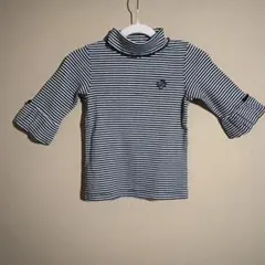 メゾピアノ タートルネックトップス七分袖 130cm