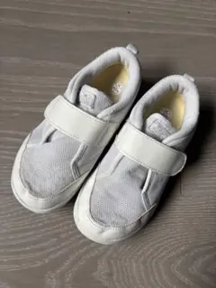 アシックス　ホワイト ベルクロ上履き　18cm