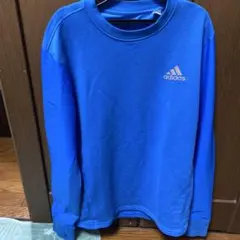 adidas 青 長袖カットソーランニング
