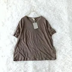 新品未使用H&Mエイチアンドエムリネン100% 半袖Tシャツ カットソー M 麻のサムネイル