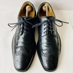 COLE HAAN コールハーン 黒 ウイングチップ 25.5cm 除菌・消臭済