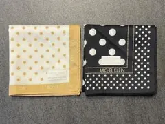 MICHEL KLEIN（ミッシェルクラン）レディースハンカチ２枚セット