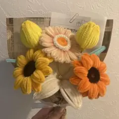 モールフラワー 枯れないお花 花束 ブーケ オレンジ