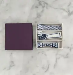 青白い模様の箸置き3個セット