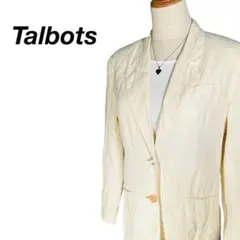 良品　Talbots タルボット　リネンジャケット　白　麻100％　Mのサムネイル