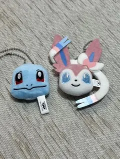 【ポケモン】ゼニガメ・ニンフィア ぬいぐるみキーホルダーセット