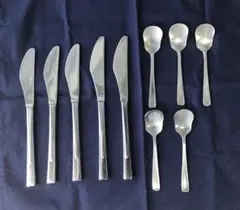 ステンレススチール カトラリーセット 10点　ナイフ　スプーン