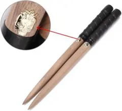 太鼓の達人 マイバチ ゴールドドクロ 黒色 ウォールナット超反発力！35ｃｍ