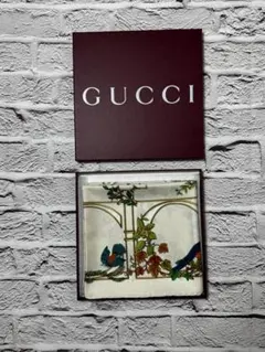 GUCCI オールドグッチ シルクスカーフ 大判 ヴィンテージ シェリー