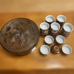 茶びつ・湯呑み20個セット　昭和レトロ