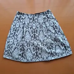 レースフレアスカート ブラック ホワイト Mのサムネイル