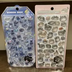【正規品】ボンボンドロップシール　シャーベットよるねこ　マヌルネコ　2枚セット