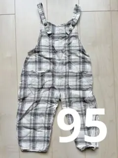 【95】テータテート チェック　サロペット