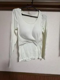 極暖ヒートテックリブUネックブラTシャツのサムネイル