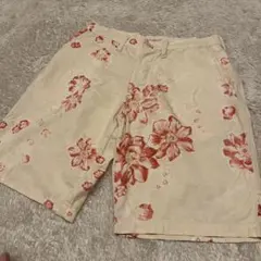 特大4 45rpm ハーフパンツ　半端　短パン　メンズ　サイズXL 総柄　花柄のサムネイル