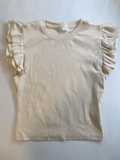 ZARA フリル袖 薄イエロー　半袖Tシャツ