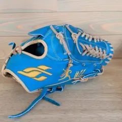 【屋外未使用品】ジュンケイ　硬式オーダー　投手用　ブルー×ベージュ