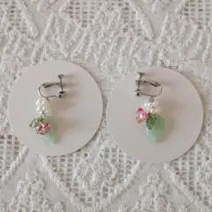 No.118 イヤリング✽秘密の花園