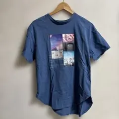 COLZA フォトプリント Tシャツ ブルー Sサイズのサムネイル
