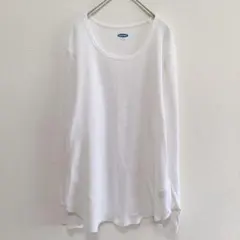 ❤希少XXL OLD NAVY ワッフル サーマル Tシャツ ホワイト ゆるだぼのサムネイル