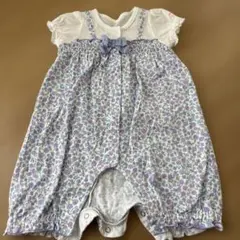 ミキハウス 花柄ロンパース 60