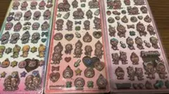 モンチッチ　硬いシール3点セット