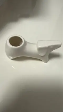 犬型 陶器製 ミニチュア 花瓶 一輪挿し