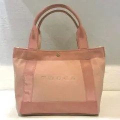【美品】TOCCA キャンバス　ロゴ　トートバッグ　ピンク