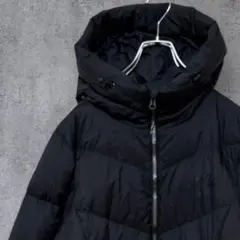 衣*様 ノースフェイス　ロングダウンコート　レディース　XL　ブラック　プリント