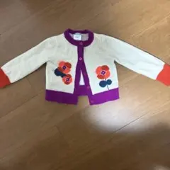 jacadi 花柄刺繍 カーディガン 3A