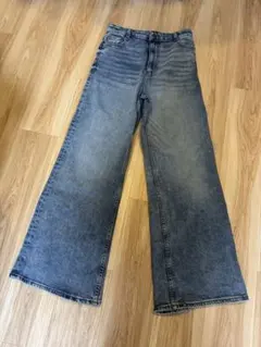 ZARA ワイドレッグデニム EU 34 ライトブルー