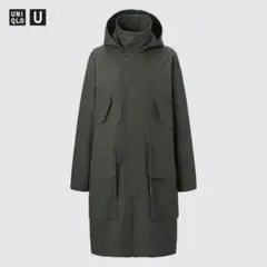 期間限定 UNIQLO U フーデッドコート オリーブ