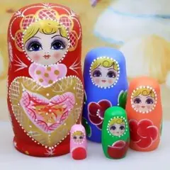 【SALE】マトリョーシカ 人形 5体セット ロシア雑貨置物 インテリア 民芸品
