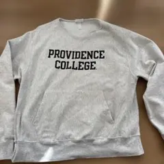 Champion リバースウィーブ カレッジ プリント青タグ 文字染み込み