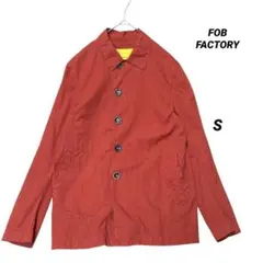 FOB FACTORY F2302 ワークジャケット S 日本製 レンガ色 綿麻のサムネイル