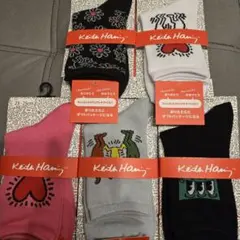 キースヘリング keith haring ソックス 23〜25cm 5足セットのサムネイル