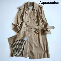 アクアスキュータム Aqua5 トレンチコート ヴィンテージ ベージュ チェック