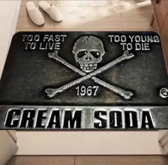 CREAMSODA　クリームソーダ　クロスボーン　スカル　マット　ブラック
