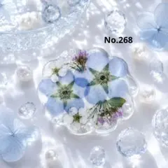 № 082 紫陽花 ブルー 透明感 花 レジン ヘアゴム - メルカリ