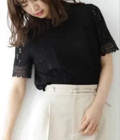 PROPORTION BODY DRESSING クラシカルレース5分袖ブラウス
