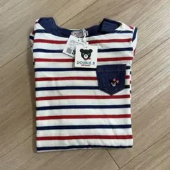 DOUBLE.B ストライプ 長袖ワンピース 90cm