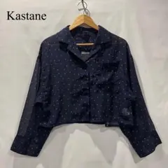 新品未使用タグ付 Kastane カスタネ シアーブラウス クロップド Fサイズ
