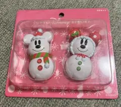東京ディズニーリゾート　クリスマス　マグネット　ミッキー&ミニー　雪だるま