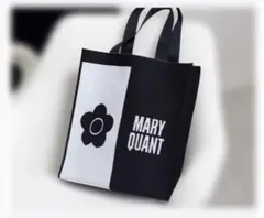 MARY QUANT ニットトートバッグ 白黒