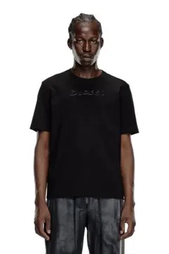 DIESEL ブラック Tシャツ ロゴ入り