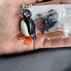 Pingu 木製キーホルダー 2点セット＆ストラップ　ピングー