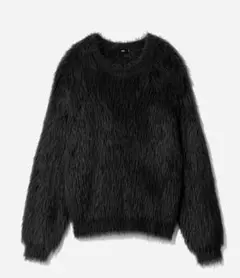 HARE ハレ SOFTロングシャギープルオーバー ブラック M